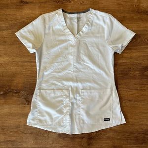 Greys Anatomy white scrub top